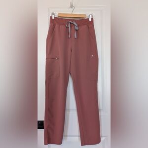 FIGS Women’s High Waisted Yola Skinny Scrub Pants Mauve Pink Size Small